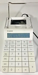 Canon X Mark I P Electric Printing Calculator White Desktop w/ Power Cord Taxes - Picture 1 of 7