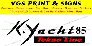 MOBILVETTA K-YACHT T-LINE 85 AUFKLEBER DECAL GRAFIK GRÖßEN- & FARBWAHL #1 - Bild 1 von 3