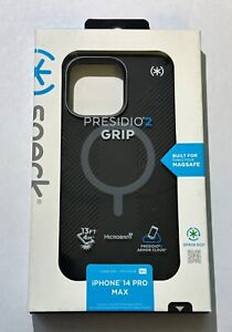 NEW Speck Presidio2 Grip MagSafe Case for iPhone 14 Pro Max (6.7") Black