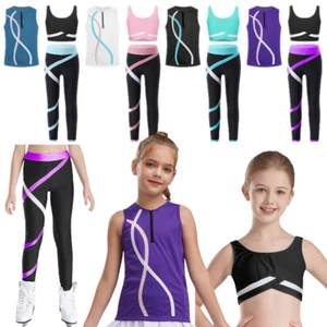 Girl Sports Set Gymnastics Activewear Sparkling Tracksuit Dancing Sportwear - Picture 1 of 58