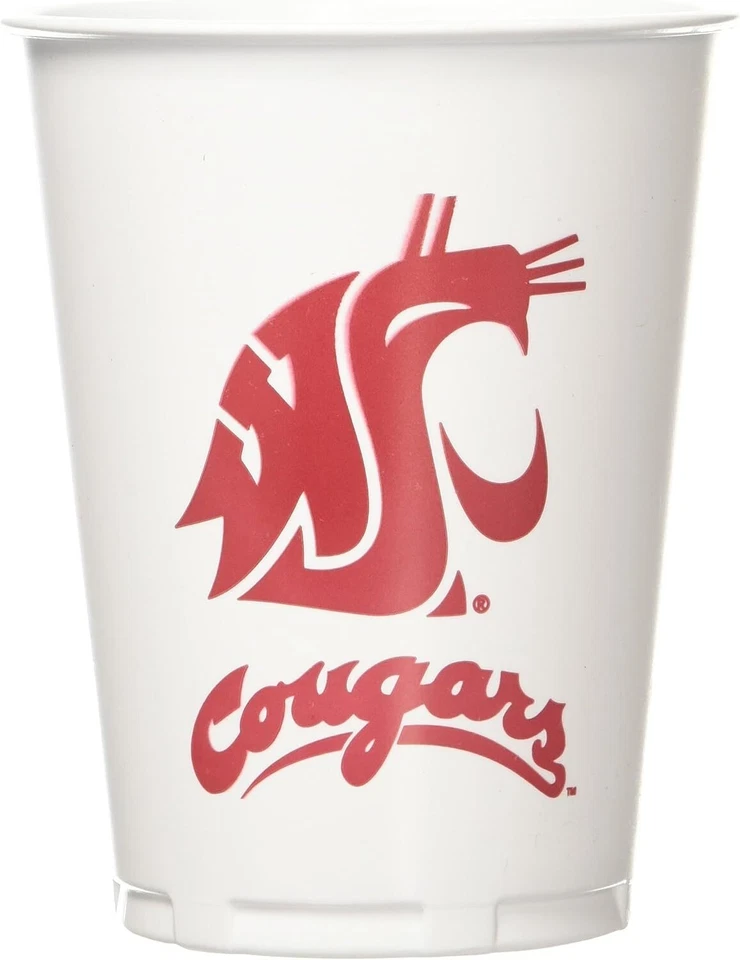 Washington State Cougars NCAA University College Sports Party 16 oz Plastic Cups - Image 1 of 1