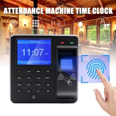 Employee Attendance-Time Clock Check In Out Biometric Fingerprint&ID Card Device - Image 1 of 4