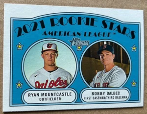 R. MOUNTCASTE/B. DALBEC 2021 TOPPS HERITAGE Rookie Stars #185 EX-MT Condition - Picture 1 of 2