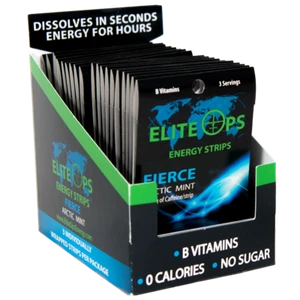 ELITE OPS ENERGY STRIPS / 60 STRIPS (Counter Unit) - FIERCE MINT - Picture 1 of 4