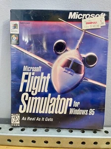 NEW Microsoft Flight Simulator Version 6.0 for Windows 95 PC SEALED COLLECTABLE - Picture 1 of 9