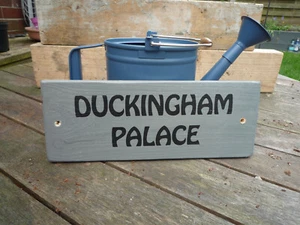 Cluckingham Duckingham Palace Hen House Chicken Run Eggs Duck Goose Sign Plaque - Picture 1 of 26