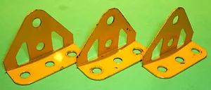 Three Meccano Trunnions amarillo, parte 126 - Imagen 1 de 1