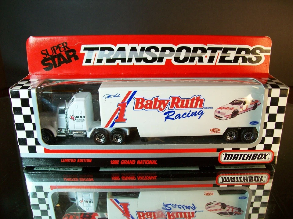 Спичечный коробок Jeff Gordon No1 Baby Ruth 1992 1:87 Racing Team Transporter - Изображение 1 из 1