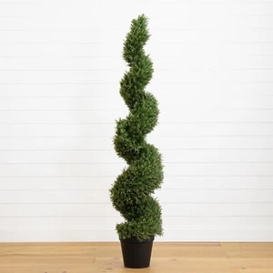 6’ Artificial Rosemary Topiary Spiral Tree UV Resistant Indoor/Outdoor. - Picture 1 of 10
