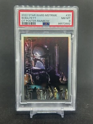 2022 Star Wars Masterworks Boba Fett Poster Rainbow #20 PSA 9 299/299 - Image 1 of 2
