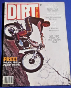 DIRT RIDER MAGAZINE-JUNE 1976   CR250 ELSINORE TEST  ROKON  FOX AIRFORK  POSTER - Picture 1 of 7