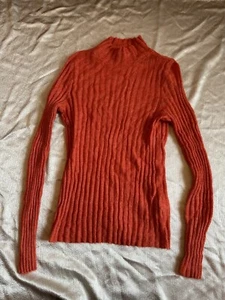 Madewell Alpaka Mischung weicher Pullover Medium gerippt Langarm orange Damen - Bild 1 von 6
