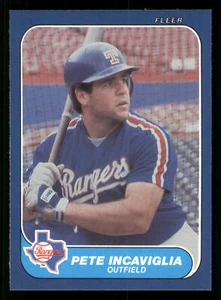 1986 Fleer Update #U-53 - Pete Incaviglia - Texas Rangers - Bild 1 von 2