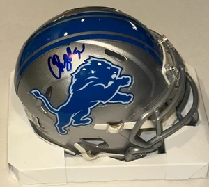 CHRIS SPIELMAN Signed Detroit LIONS Mini-helmet Beckett (BAS) - Picture 1 of 5