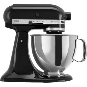 KitchenAid Artisan Series Batidora de pie con cabezal inclinable de 5 cuartos de galón en negro ónix - Caja abierta - Imagen 1 de 12