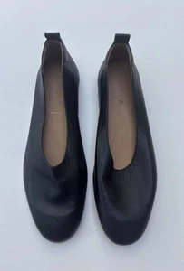 Everlane Day Glove Flats 10.5 Black Leather Flats Round Toe Shoes - Picture 1 of 5