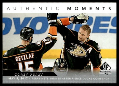 2017-18 UD SP Authentic Authentic Moments Corey Perry #106 - Image 1 of 2