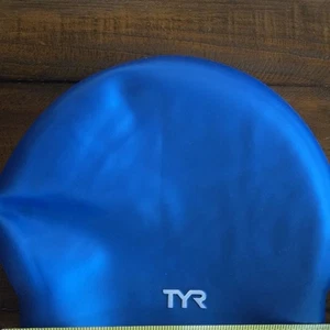 TYR - Kid's thick Swim Cap - blue - Picture 1 of 6