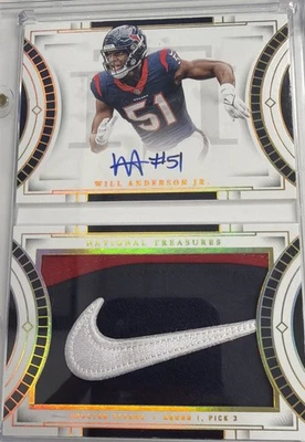2023 Panini National Treasures Nike Patch Auto! Will Anderson Jr  /2 💎 Grail RC - Image 1 of 2