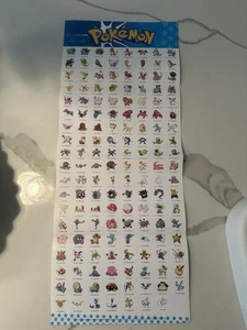 Póster Pokemon Nintendo Gameboy N64 NES SNES Power Rojo Azul Amarillo Mapa 151 - Imagen 1 de 1