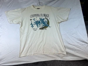 Vintage 90’s Single Stitch Chippewa Flowage Squaw Bay Lodge graphic t-shirt Larg - Picture 1 of 8