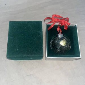 Vintage Czech Republic Hand Cut 24% Pb Lead Crystal Sphere Christmas Ornament - Picture 1 of 6