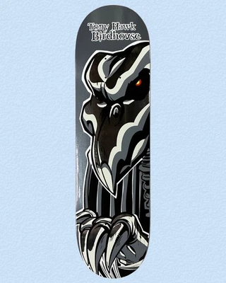 RARO Tony Hawk Falcon 2 Gunmetal Silver Foil 8.5 Birdhouse tabla de skate Foto 1 de 3