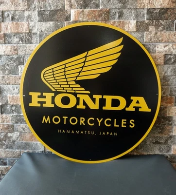 HONDA MOTORCYCLES – Wing Logo Heavy Metal Sign (XL – 19.7” / 50 cm) - Image 1 of 4