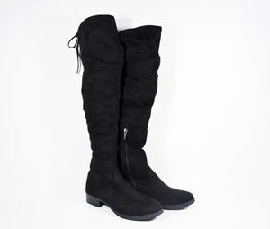 Botas Circus By Same Edelman Peyton Negras Imitación Gamuza Elastizadas Sobre la Rodilla Talla 8M - Imagen 1 de 8