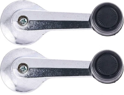 Manivela de ventana interior de metal izquierda y derecha 2 piezas para Ford Mustang 1972 1973 Foto 1 de 4