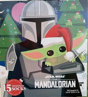Star Wars The Mandalorian 15 Días de Calcetines Calendario de Adviento Mujer’s Talla 4-10 Foto 1 de 4