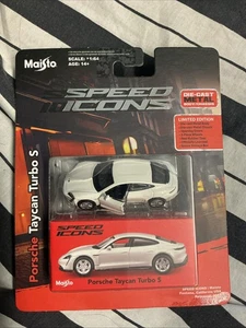 Maisto 1:64 Speed Icons - Porsche Taycan Turbo S – White - Picture 1 of 2