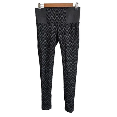 Copper Key Womens Sz S Thick Knit Chevron Leggings Pants Black - Image 1 of 4