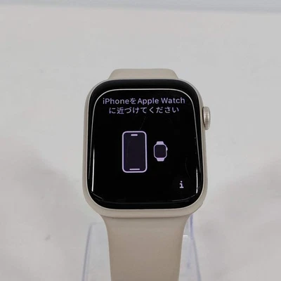 Unlocked Apple Watch Series 8 45MM Starlight Aluminum Starlight Sport Band A2774 - Image 1 of 4