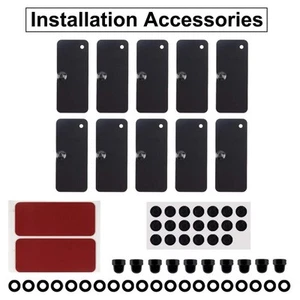 12Pcs Rear Window Louvers Hardware Kit Installation w/ 3M Tape for Ford Dodge - Picture 1 of 8