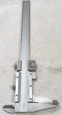 VINTAGE FOWLER 6" & Metric VERNIER CALIPER Quality Machinist Tool  - Image 1 of 4