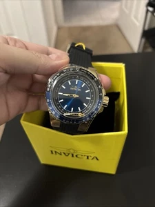 Reloj Hombre Invicta Aviator - 50mm, Azul y Dorado (49650) Nuevo Con Caja - Imagen 1 de 11