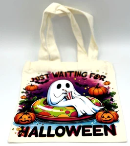 Halloween Ghost Tote Bag-Cute Spooky for Trick or Treat - Picture 1 of 2