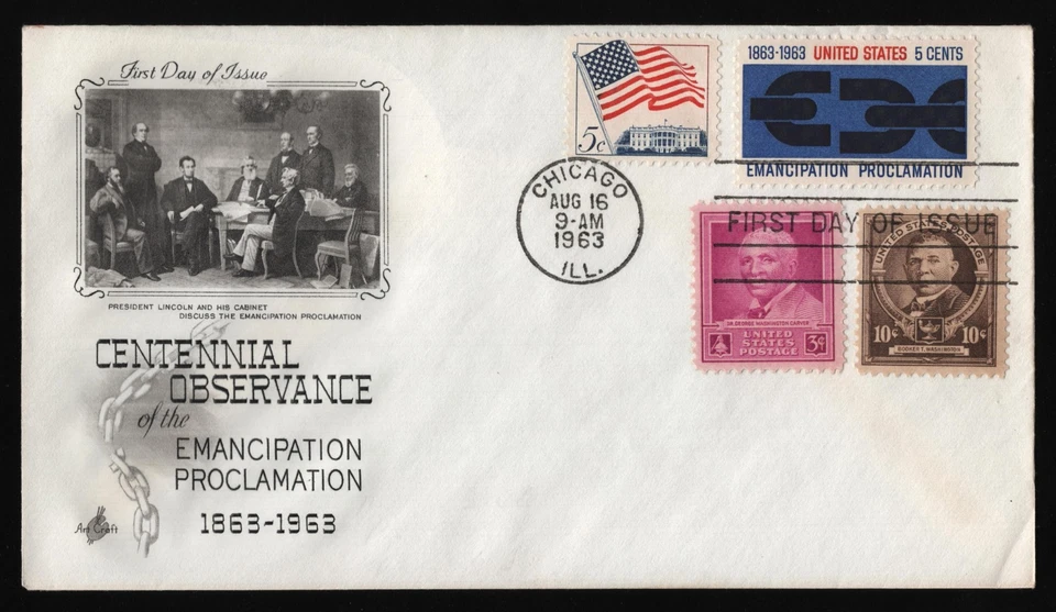 #1233 5c Emancipation Proclamation-Combo, Art Craft H/C **ANY 5=FREE SHIPPING** - Image 1 of 1