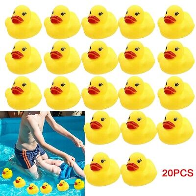 20Pack Rubber Ducky Float Duck Baby BathToys Water Shower Bath Children's • 9.99$