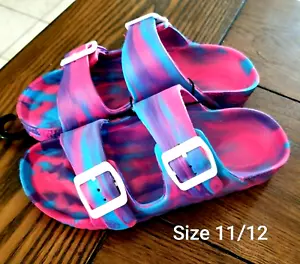 Sandalias Tie Dye Niñas Doble Correa Talla 11/12 Zapatos para Agua Sandalias Sin Cordones Niñas - Imagen 1 de 5