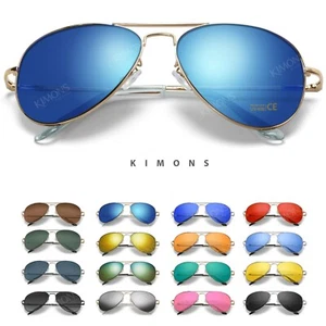 Gafas de sol polarizadas para mujer hombre vintage deportes conducción metal degradado aviador - Imagen 1 de 31