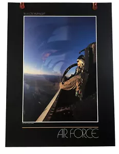 Poster USAF United States Air Force RIFLESSIONI IN VOLO cabina di pilotaggio 23"x17" NOS - Foto 1 di 8
