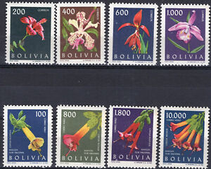 BOLIVIA, FLOWERS, 1965, YV # 426/9 + A 218/21, MNH