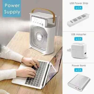 Portable 3 in 1 Fan Air Conditioner Household Small Air Cooler LED Night Lights - Picture 1 of 6