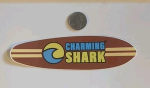Charming Shark Longboard Surfboard 6" Sticker 3a - Picture 1 of 1