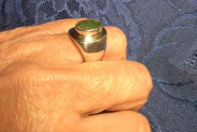 Anello in Argento 925 e avventurina verde - Immagine 1 di 4