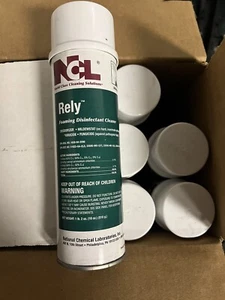 Rely Foaming Disinfectant Cleaner Case Of Twelve 18 Oz Cans By NCL - Picture 1 of 3