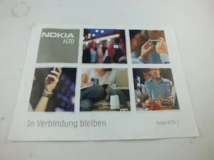 Original Nokia N70 UNIQUEMENT feuille d'information aperçu allemand utilisation du téléphone portable téléphone N70-1 - Photo 1 sur 5