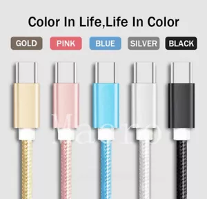 3x 10 FT For Samsung S9 Note 8 Type-C Heavy Duty USB Charger Charging Cable Cord - Picture 1 of 13